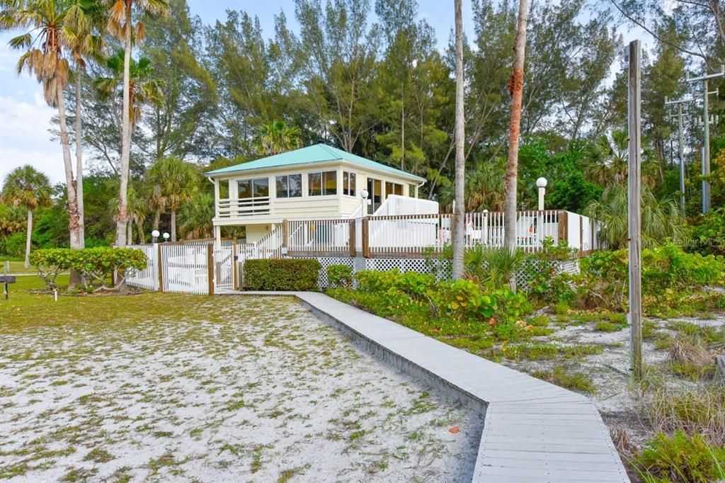 Clubhouse & pool located on Little Gasparilla Island