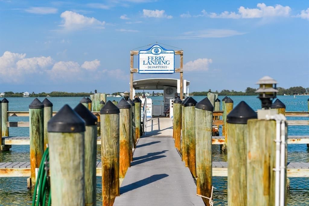 Ferry pick-up & drop off area located on Little Gasparilla Island