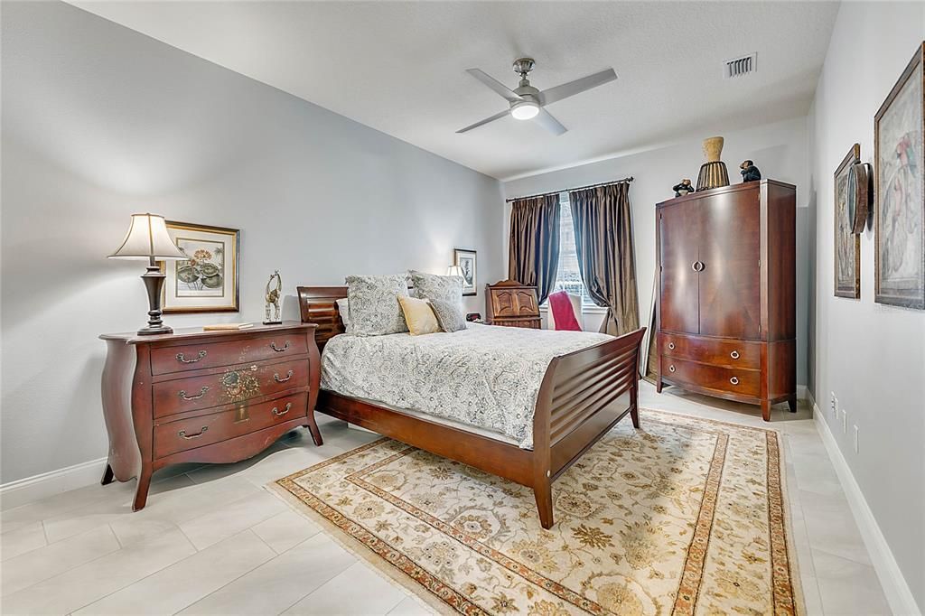 Large guest bedroom with king sized bed
