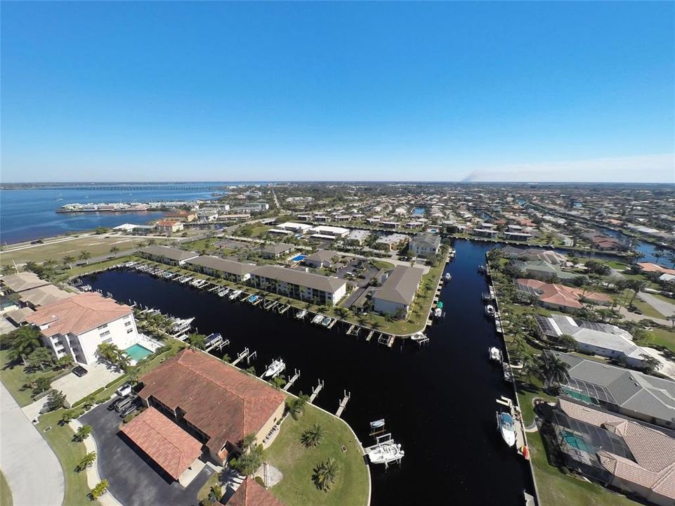 HEAD STRAIGHT UP THIS CANAL AND BANK A LEFT TO FISHERMEN'S VILLAGE AND CHARLOTTE HARBOR