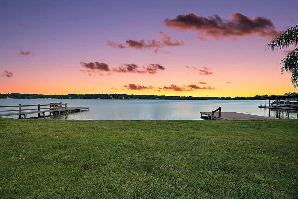 Lake Gertrude Sunset from Backyard