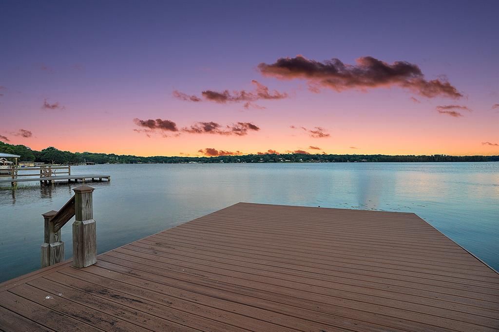 Lake Gertrude Sunset from Dock