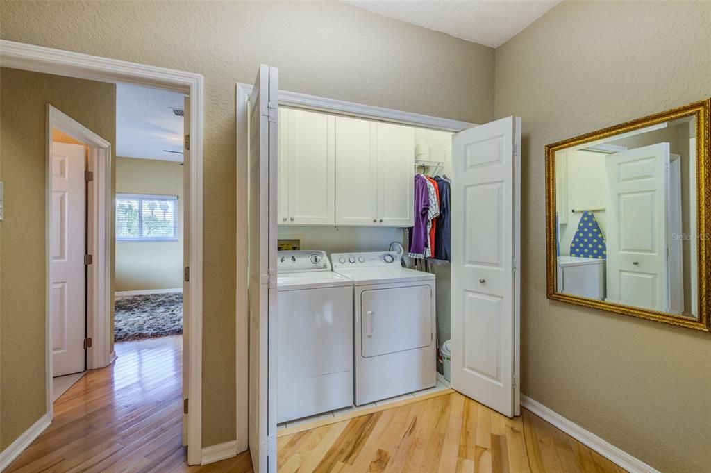 A full-size laundry closet with ample storage is on the 3rd floor between the owner's suite and another guest bedroom.