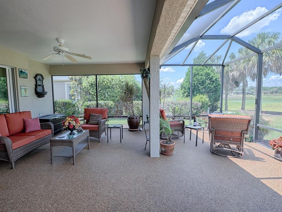 THIS SPACIOUS LANAI IS PERFECT FOR ENTERTAINING OR SIMPLY ENJOYING THE SUNSET!