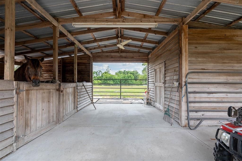 Barn 2 stables and combined Tack/Feed