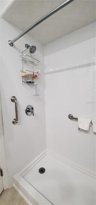 Walk-in shower - ready with grab bars