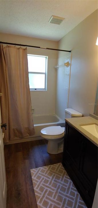 Guest Bath - new vanity, new flooring and new toilet