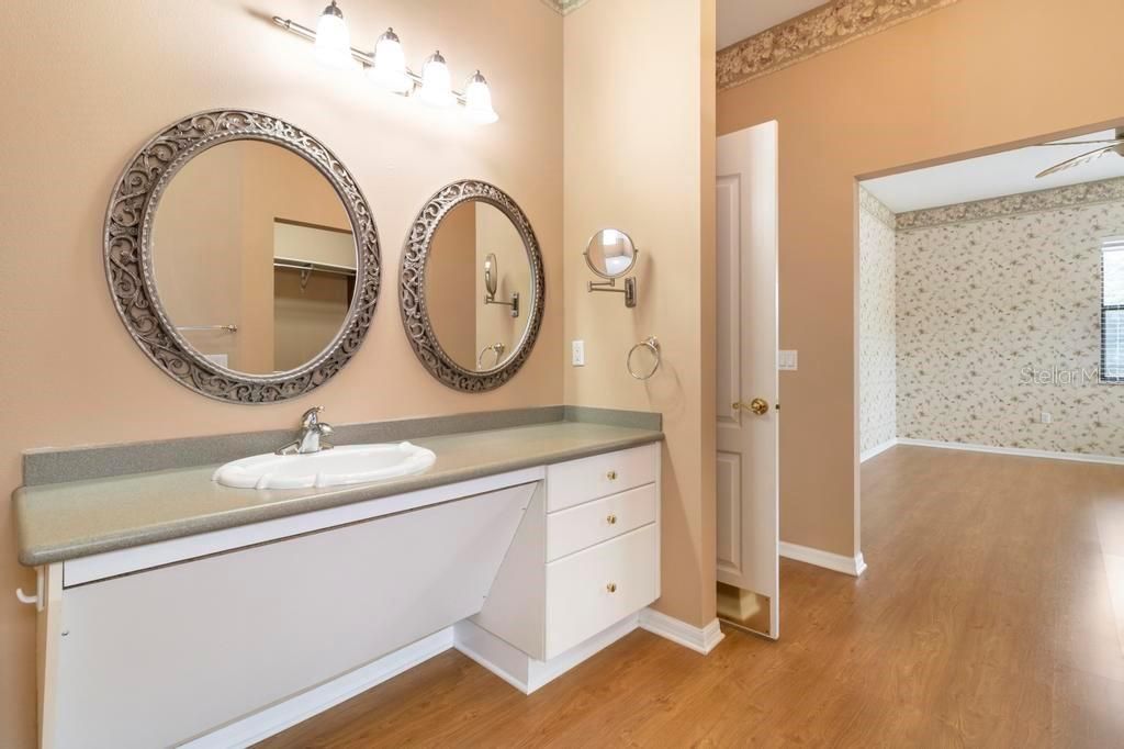 Master Bath vanity with accessible sink