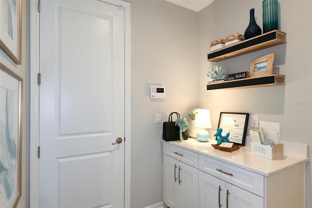 REPRESENTATIVE PHOTO. A perfect place for keys, backpacks, and shoes. The mud room is becoming a ???must have??? for all new homes!