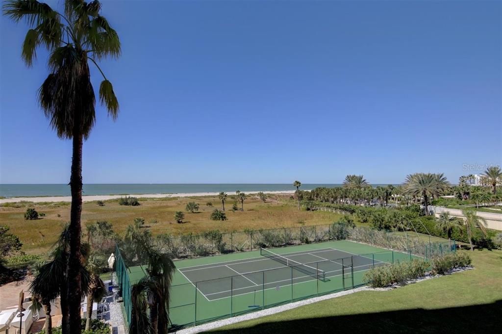 Newly resurfaced Tennis Courts, beachfront.