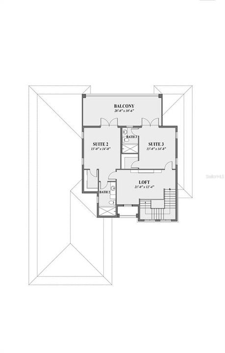 Second floor floorplan.