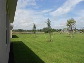 PRIVATE BACK YARD WITH VIEW OF LAKE NEARBY