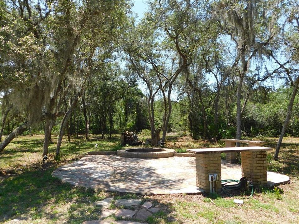 Memory-making, gathering place for friends & family. Fire pit, serving tables.