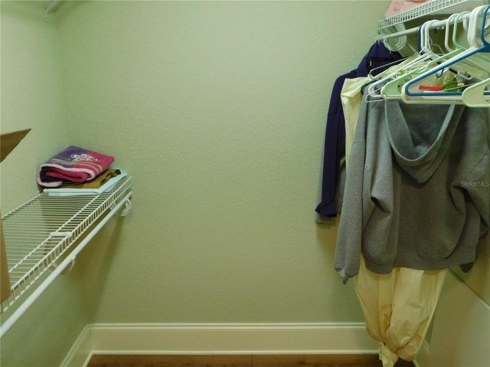 One of two walk-in closets.
