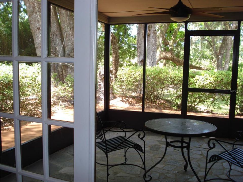 French doors open to the private patio with separate entrance to the rear bedroom.