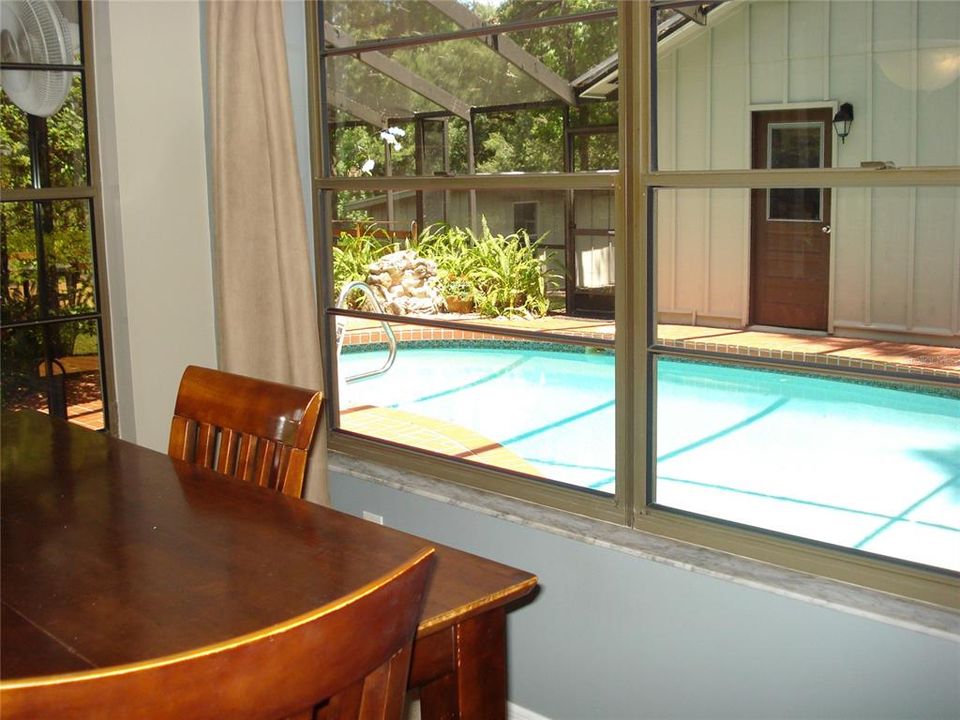 Dining room view to pool.