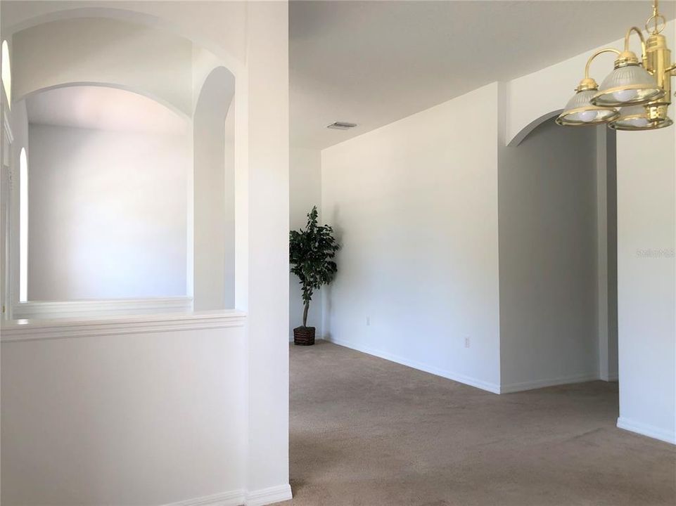 Living  and Entryway Area - Arched Features