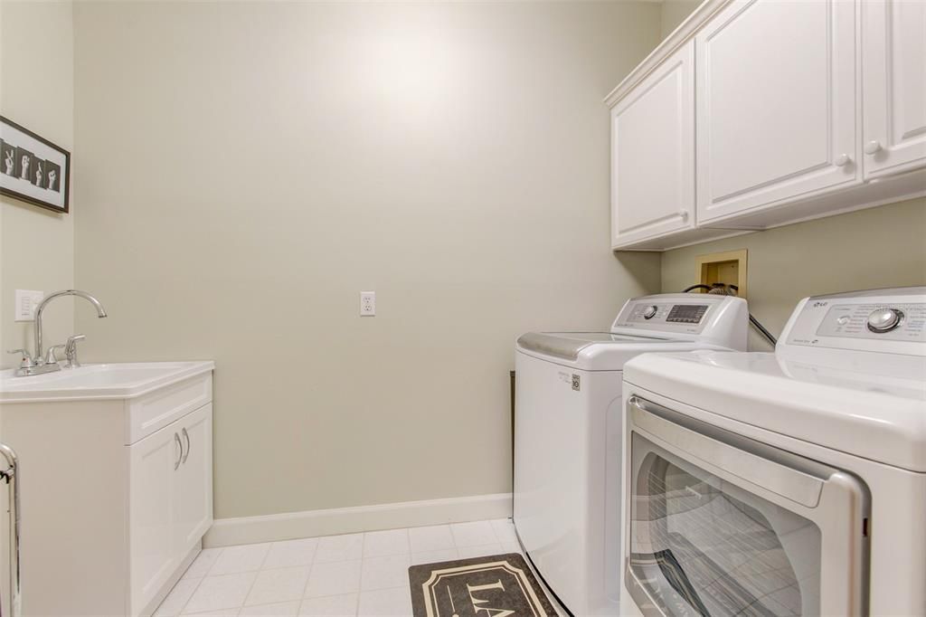 Large inside laundry room