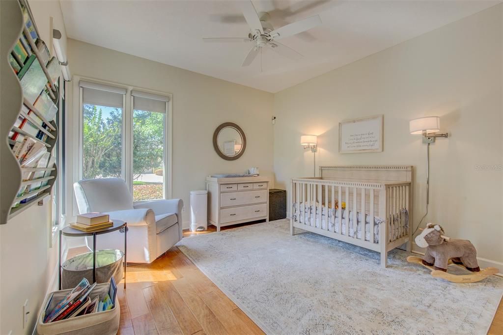 Guest bedroom with lots of natural light