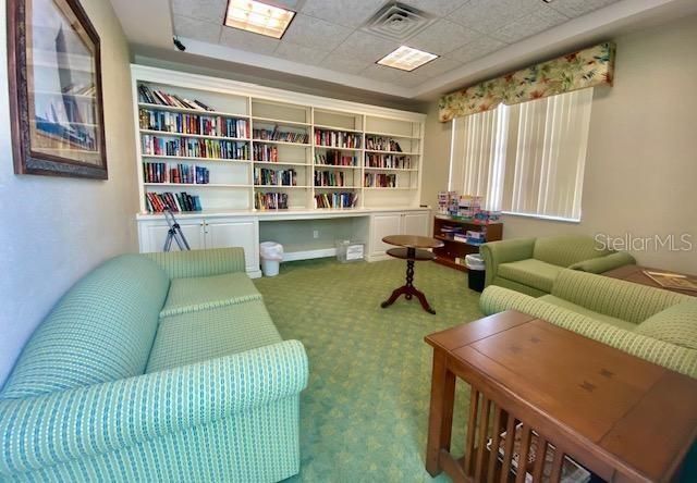 Library at the clubhouse.