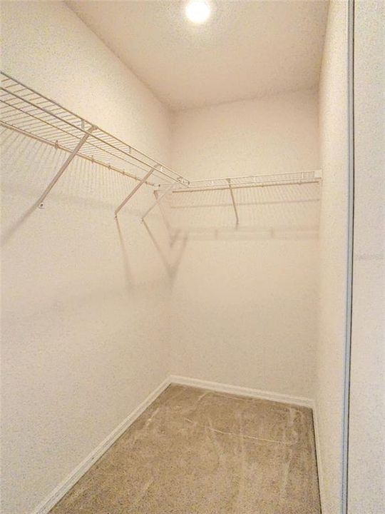 Large walk-in closet in the master bedroom.