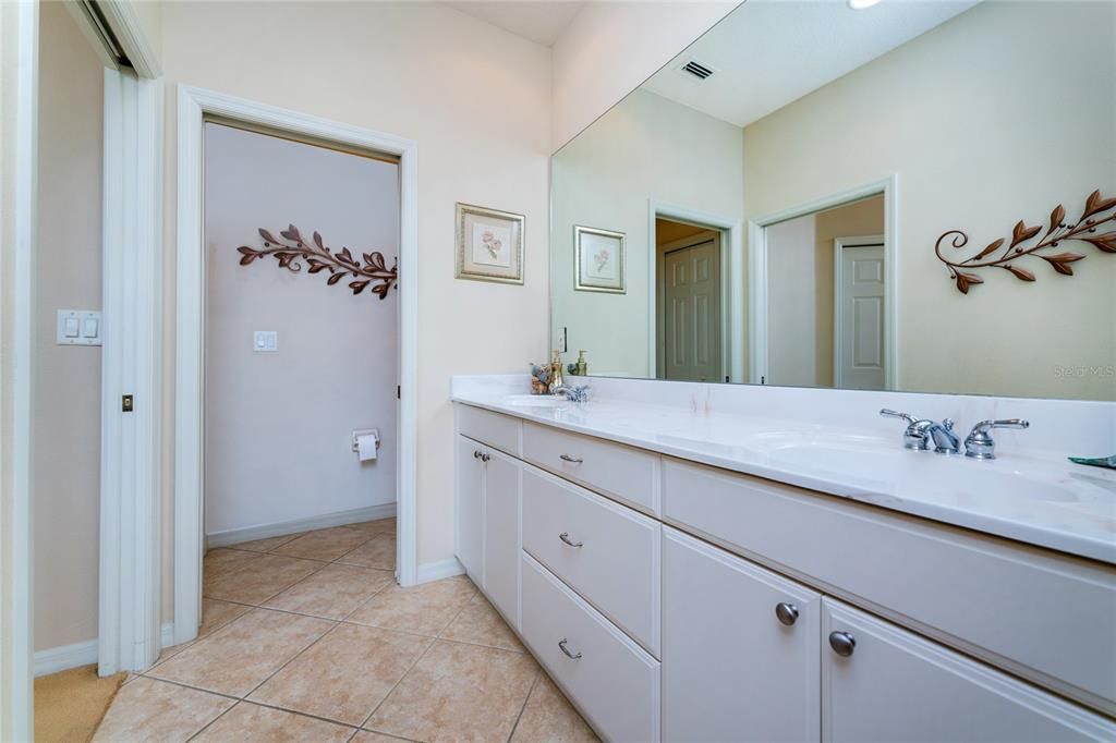 Master bathroom with private water closet!