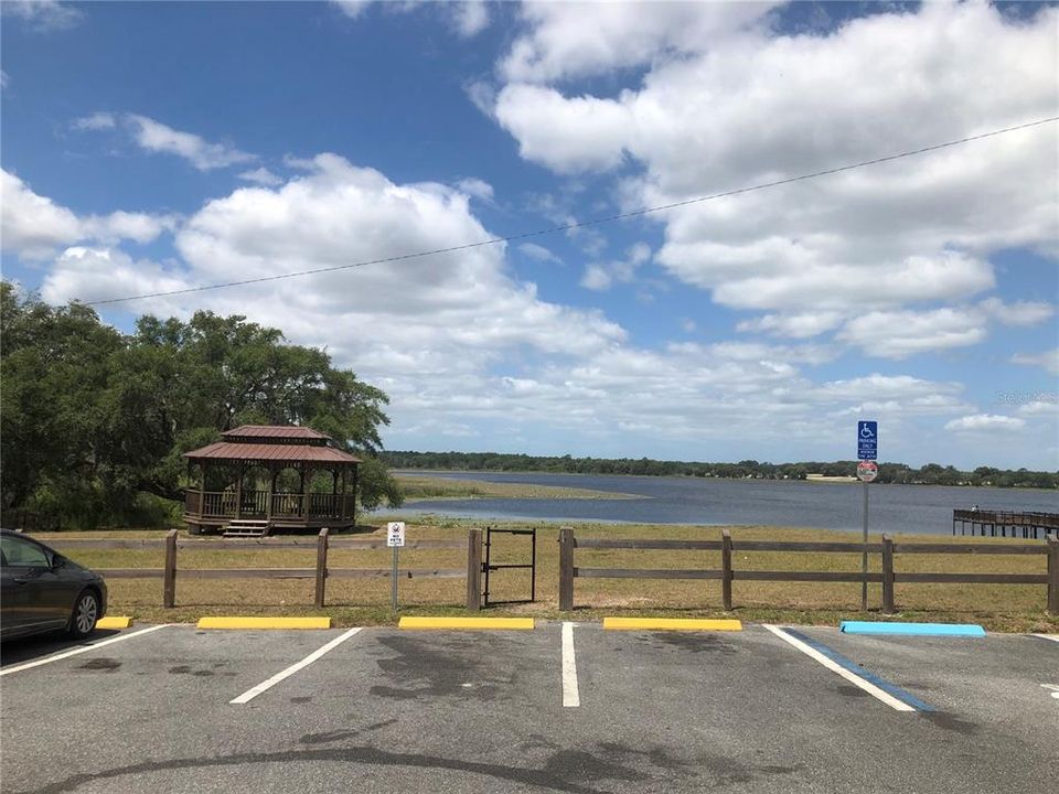 Gazebo by the pier and community center.