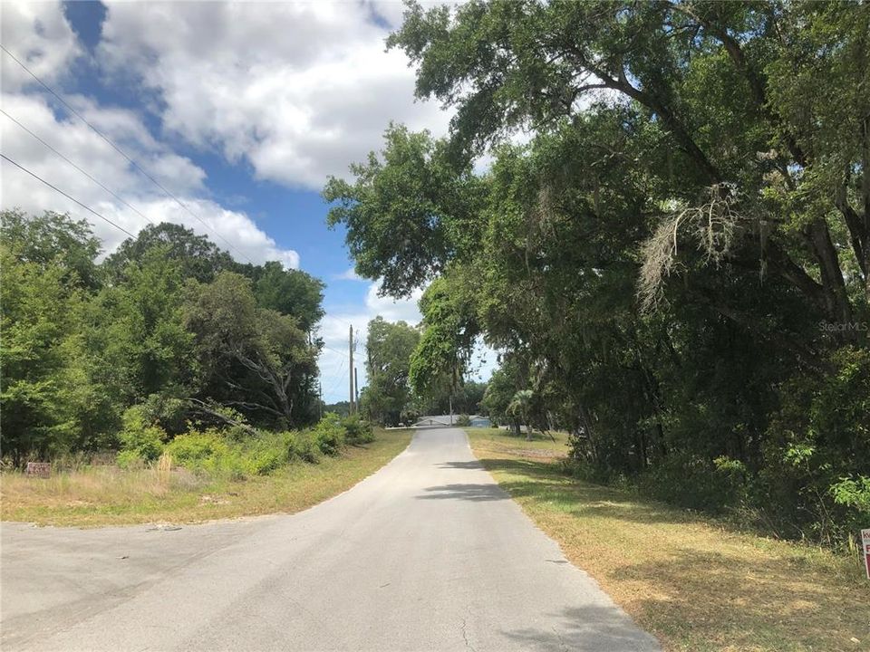 Road on the front of the lot