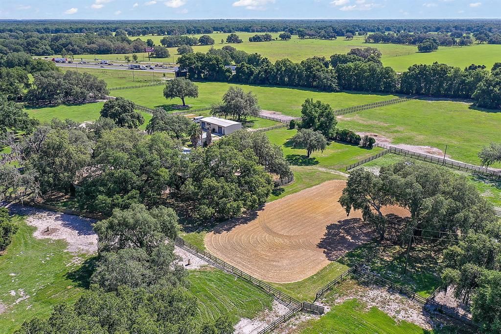 Groomed riding arena