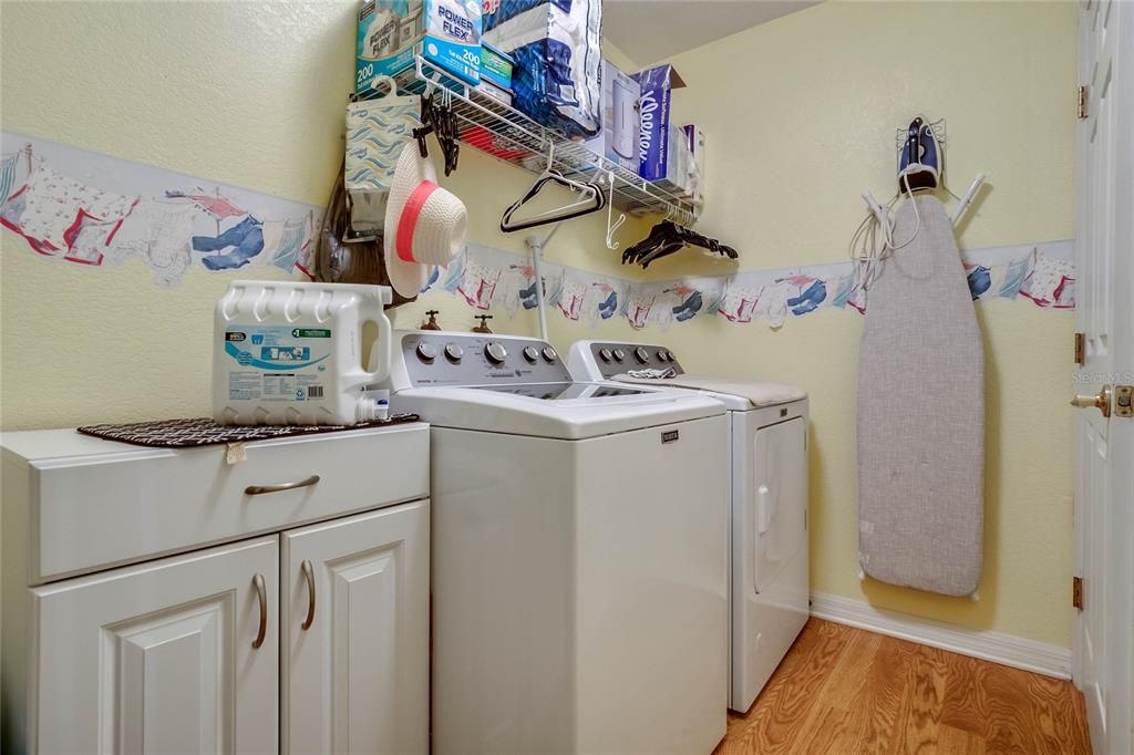Laundry Room features updated Washer & Dryer