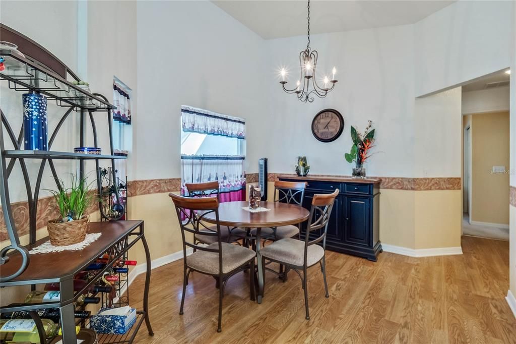 Vaulted Ceilings enhance the Dining Room