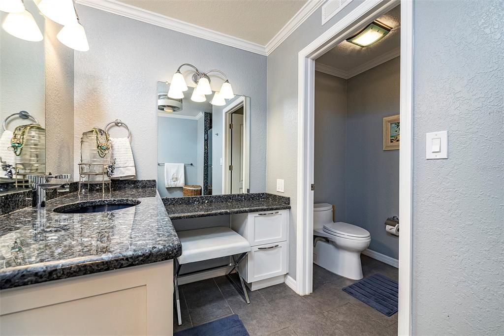 Master Bath with Dual Sinks; Granite Counter Tops