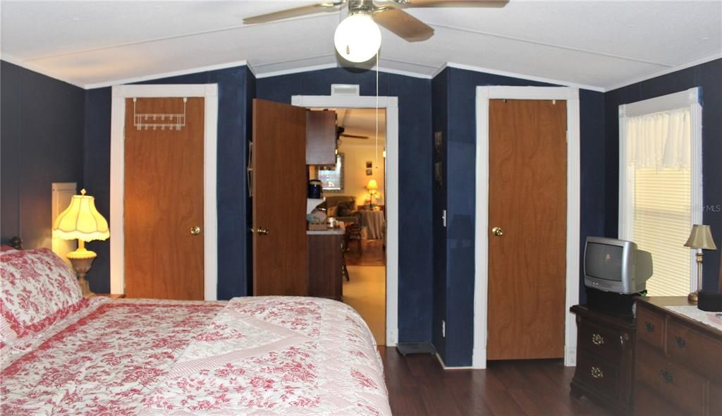 Master Bedroom has his and hers closets