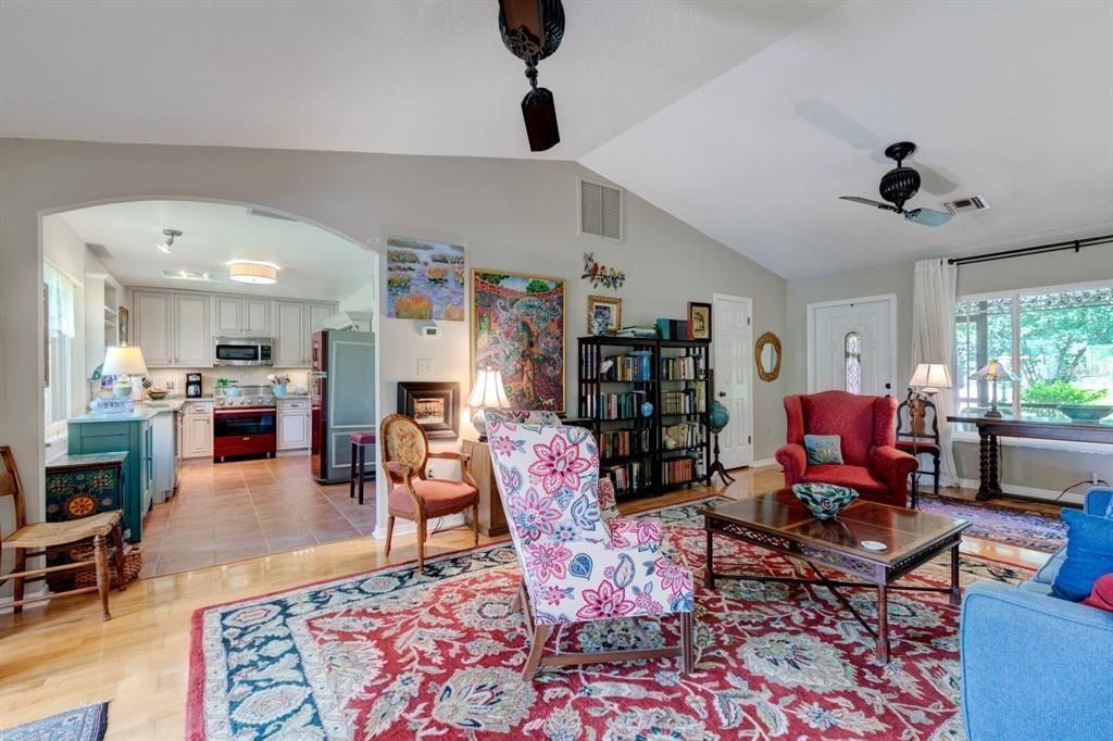 Living Room to Kitchen View. Semi Open Concept