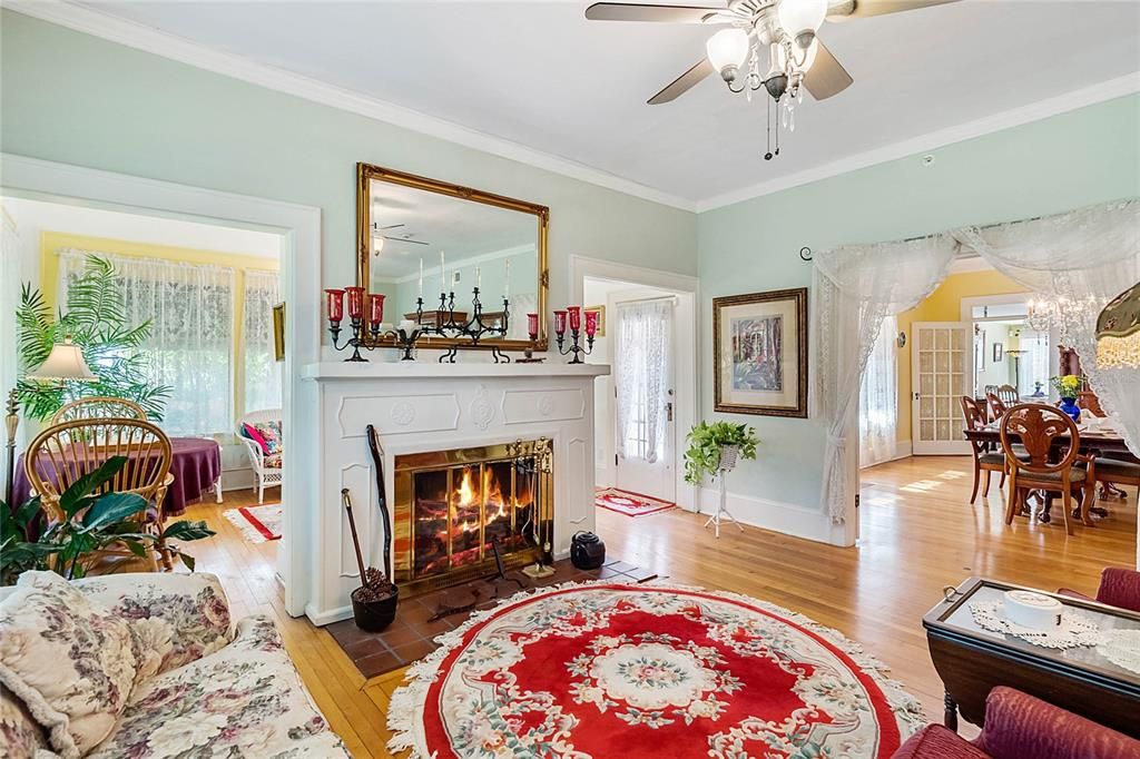 Beautiful fireplace sitting area is just off the formal dining room as well.
