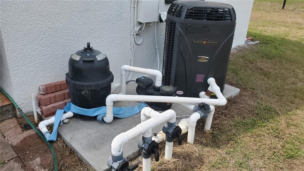 saltwater pool system with heater