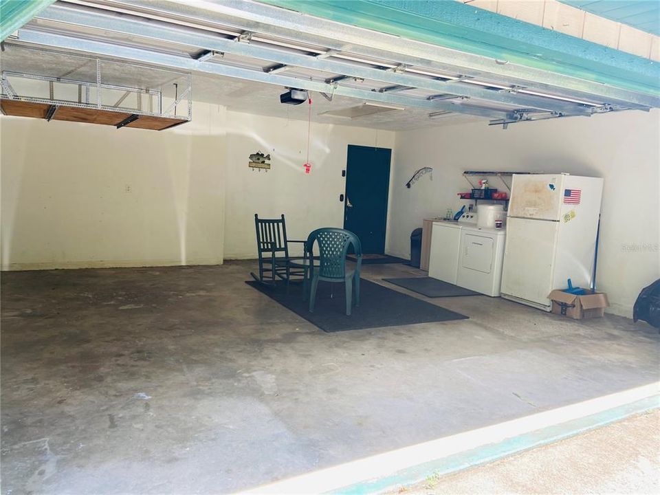 Garage with washer and dryer
