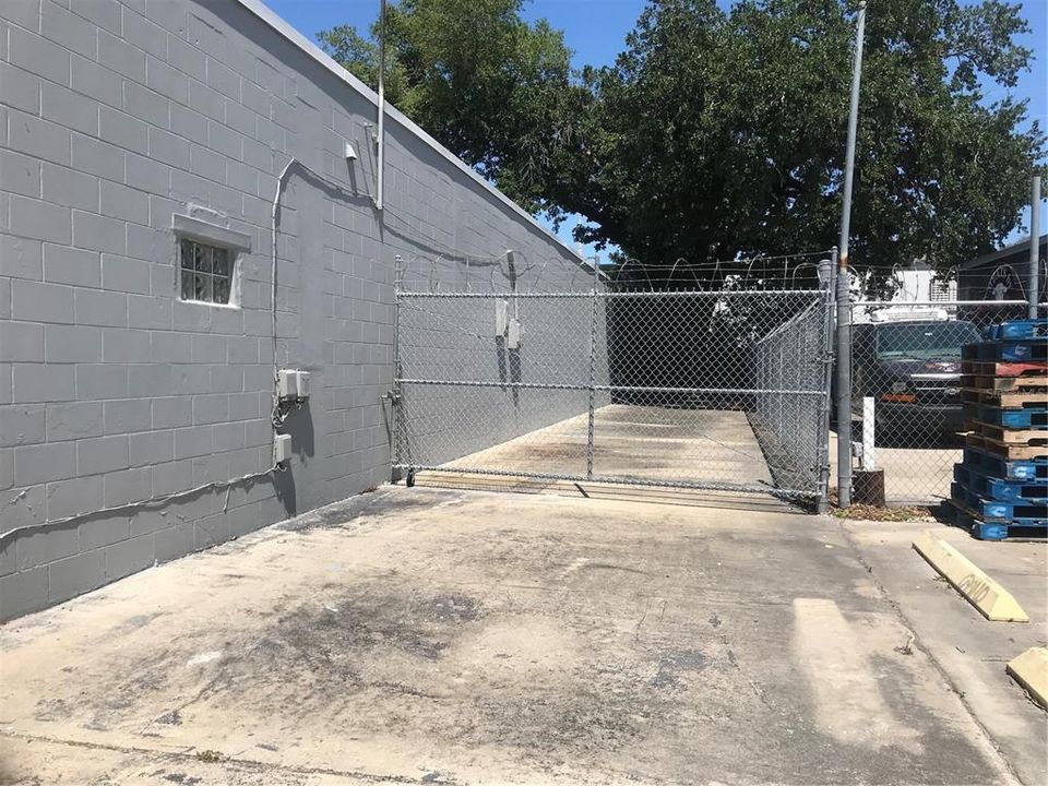 Gated side of property