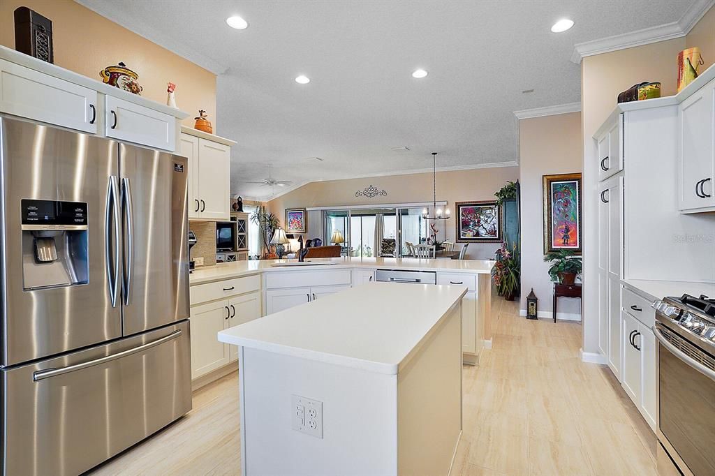 Spacious kitchen with quartz countertops and plenty of cabinetry