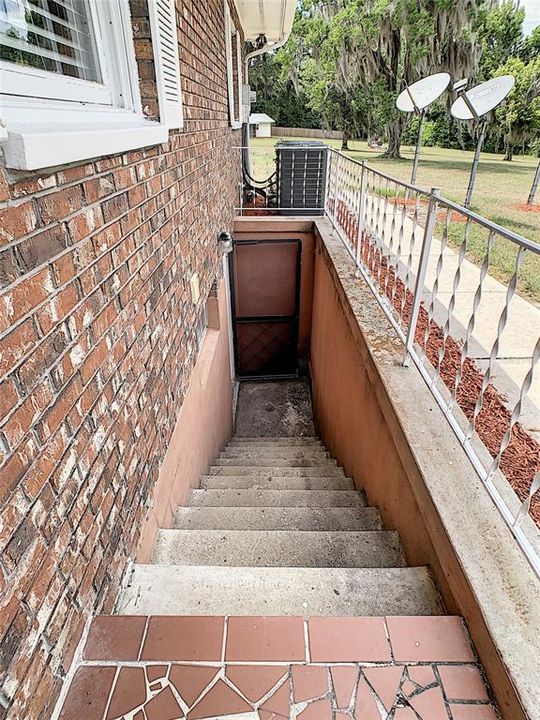 Steps to basement
