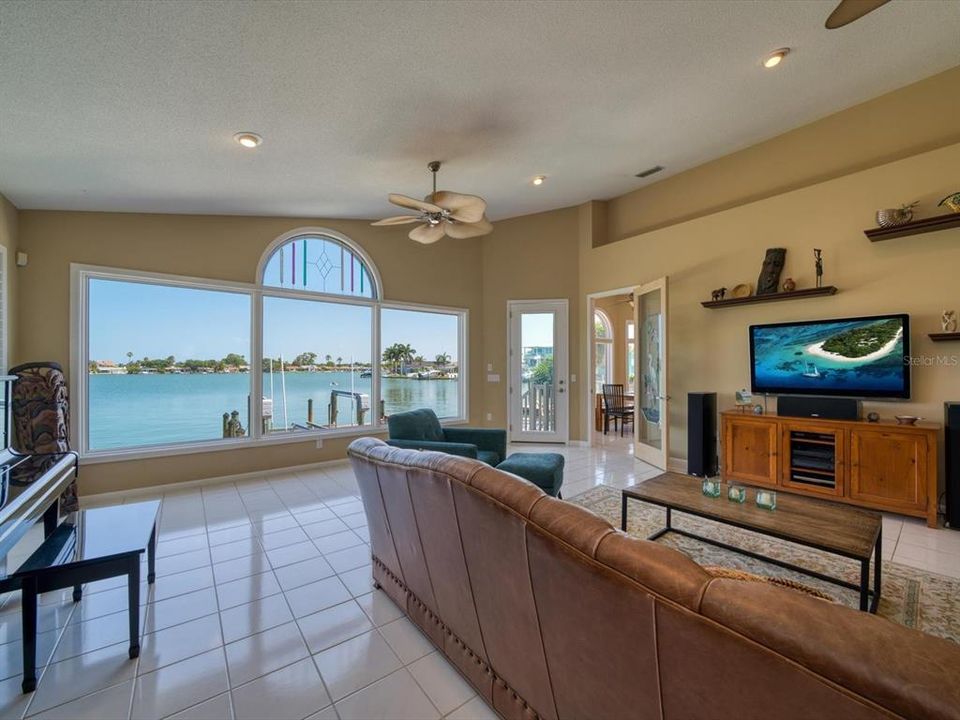 Watch the dolphins play from the heart of the home.