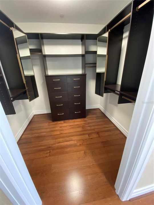 Master bedroom walk in closet