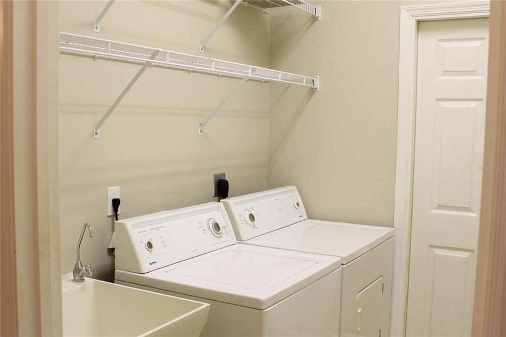 Laundry Room with Washer/Dryer & Utility Sink