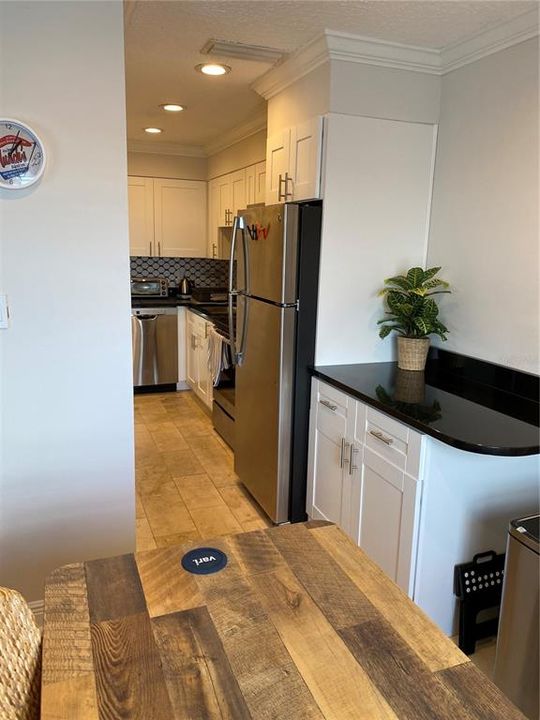 dining area and cabinet