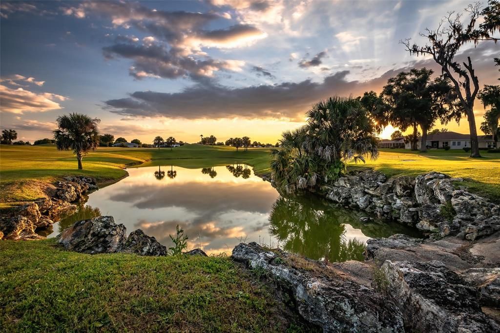 Sunset ate Veteran's Park in Ocala Palms Golf & Country Club