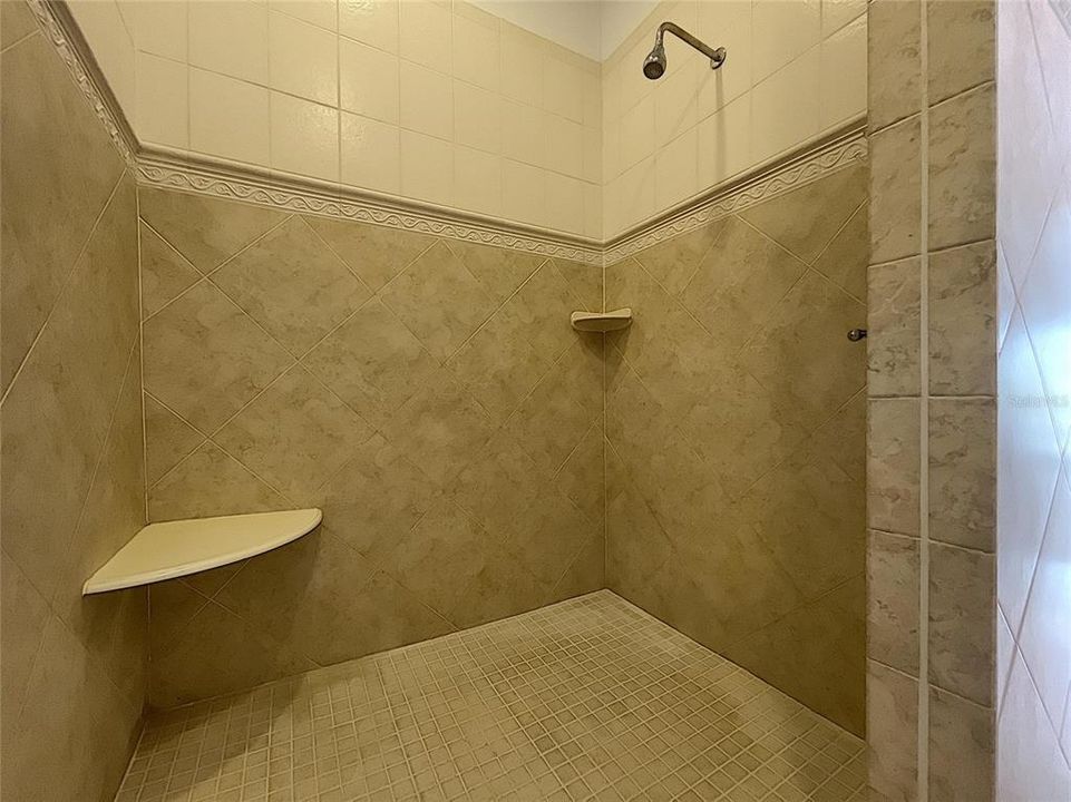 Huge double shower in Master Bath