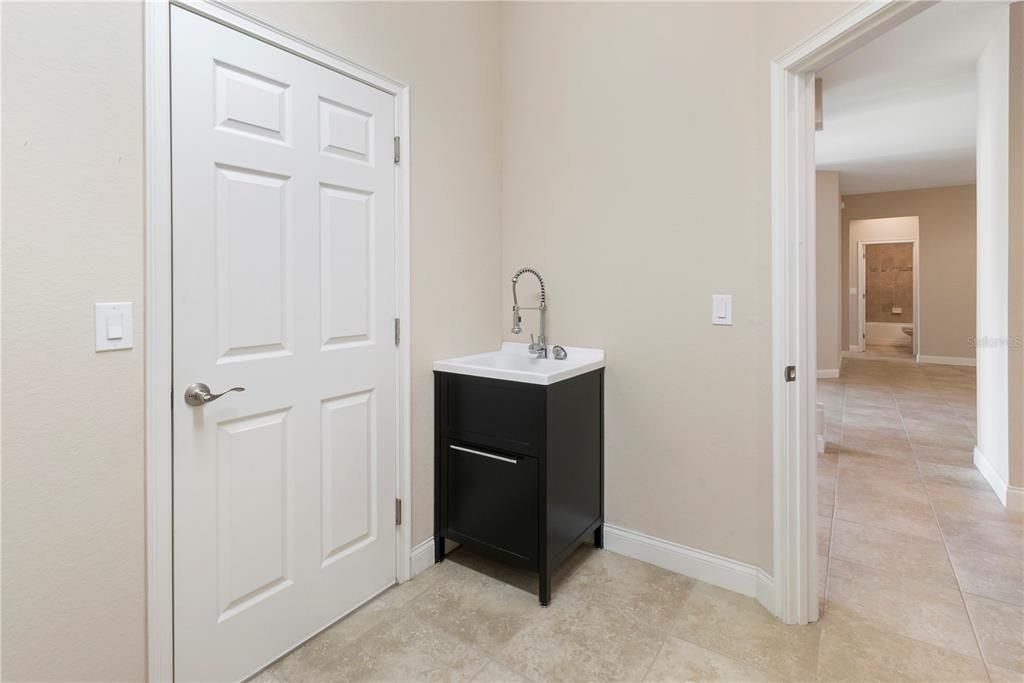 Utility Sink in Laundry Room