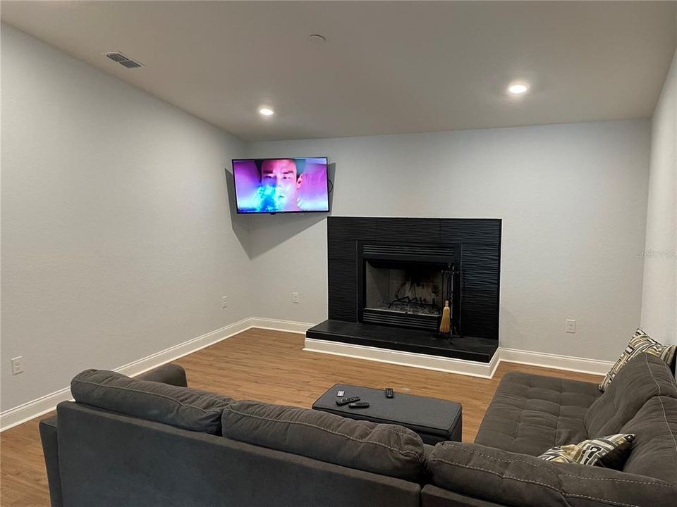Family room / wood fire place