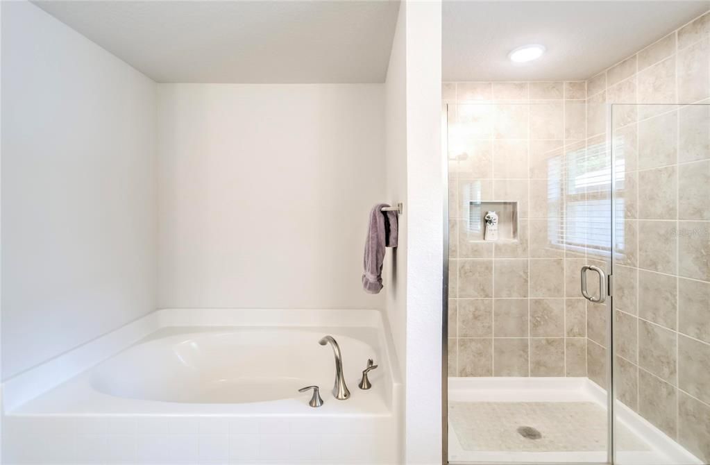 Walk In Shower and Soaking Tub in Master Ensuite