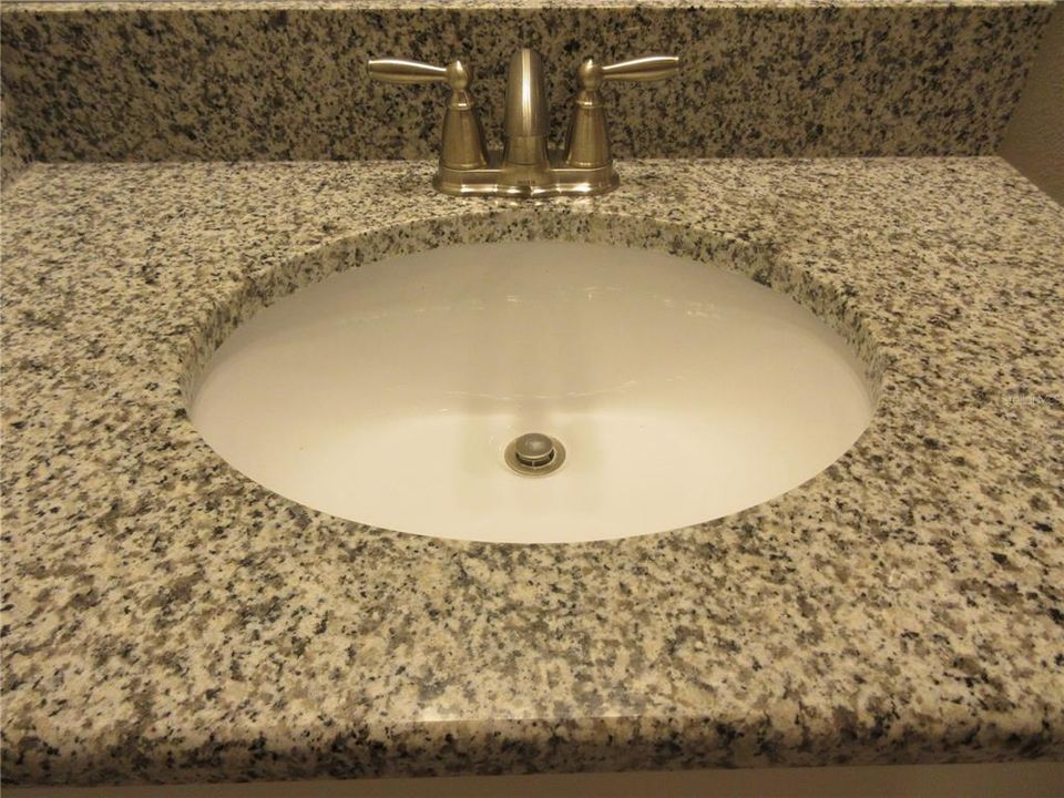 Beautiful granite counter with undermount sink